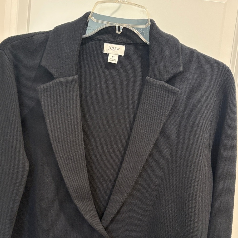 J. Crew Factory Women's Black Knit Blazer